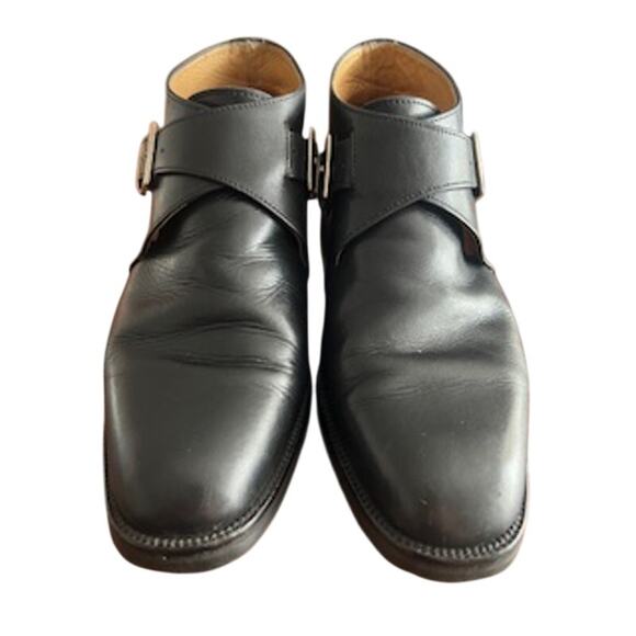 Kenneth Cole Reaction Men\'s sz 8.5 Boots Black Leather Double Buckle main image 9